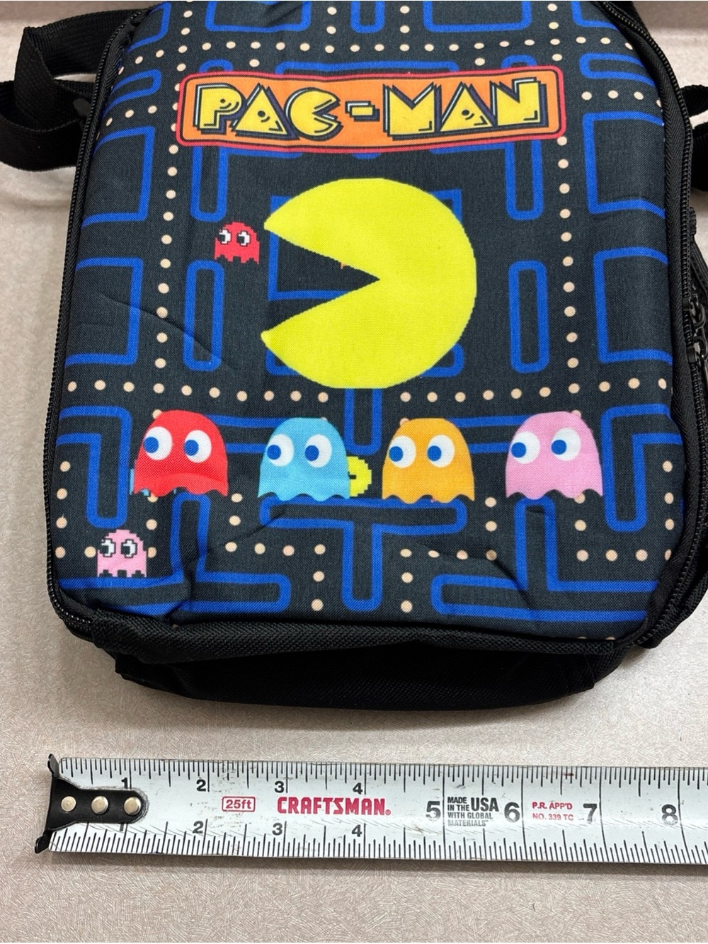 PAC-MAN Kids School Backpack - Lunch Insulated Cooler - Pencil Pen Pouch - Picture 7 of 10